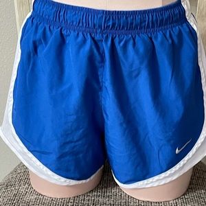 Nike Blue with White Trim Dri Fit Running Shorts, Size S